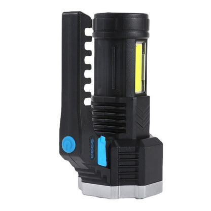7 LED Flashlight COB Torch Rechargeable Side Light USB Charging 4 Modes Waterproof Work Light