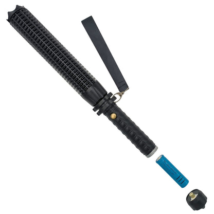 Baseball LED Flashlight Zoom Rechargeable Torch Spotlight Emergency Security Work Light 3 Lighting Modes