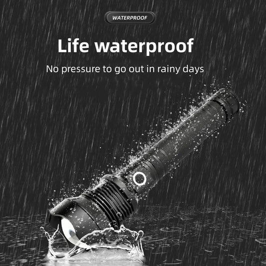 35000000LM Super Bright Powerful LED Flashlight Torch P90 Rechargeable Zoomable